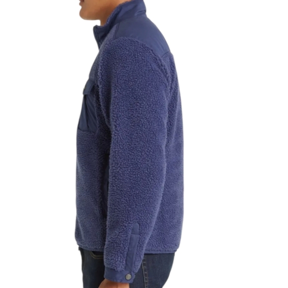 Peter Millar Autumn High Pile blue zip front Fleece Jacket sz 2XL - Picture 5 of 11